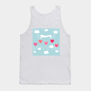 Heart balloons in the sky Tank Top